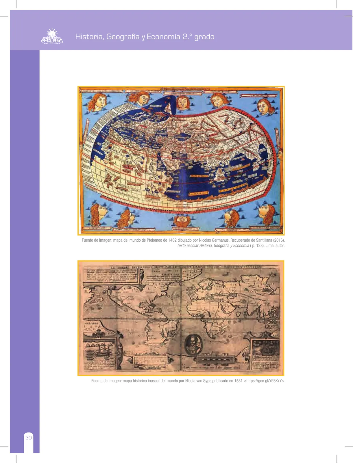 Miniatura página 30 de Historia, Geografía y Economía 2 : cuaderno de reforzamiento pedagógico - JEC ﻿ · 2016