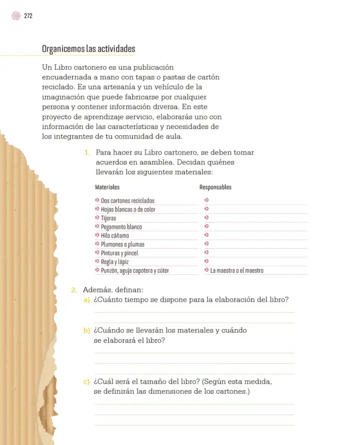 Página 275 de Proyectos de Aula. Libro de Educación Primaria Grado 3° Ciclo Escolar 2025 - 2026