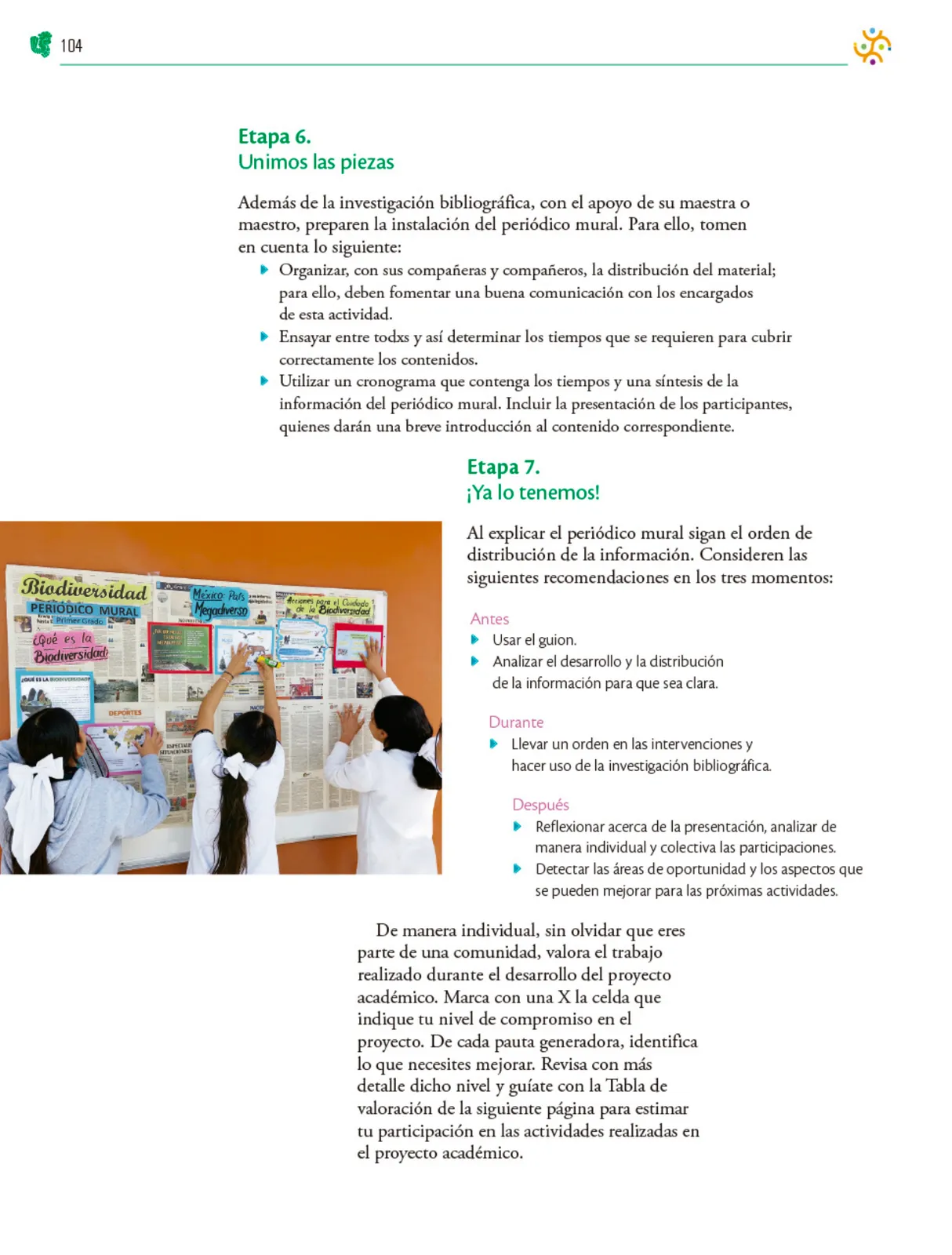 Página 105 de Colección Ximhai. Nuestro libro de Proyectos. Tomo II. Libro de Educación Telesecundaria Grado 1° Ciclo Escolar 2025 - 2026