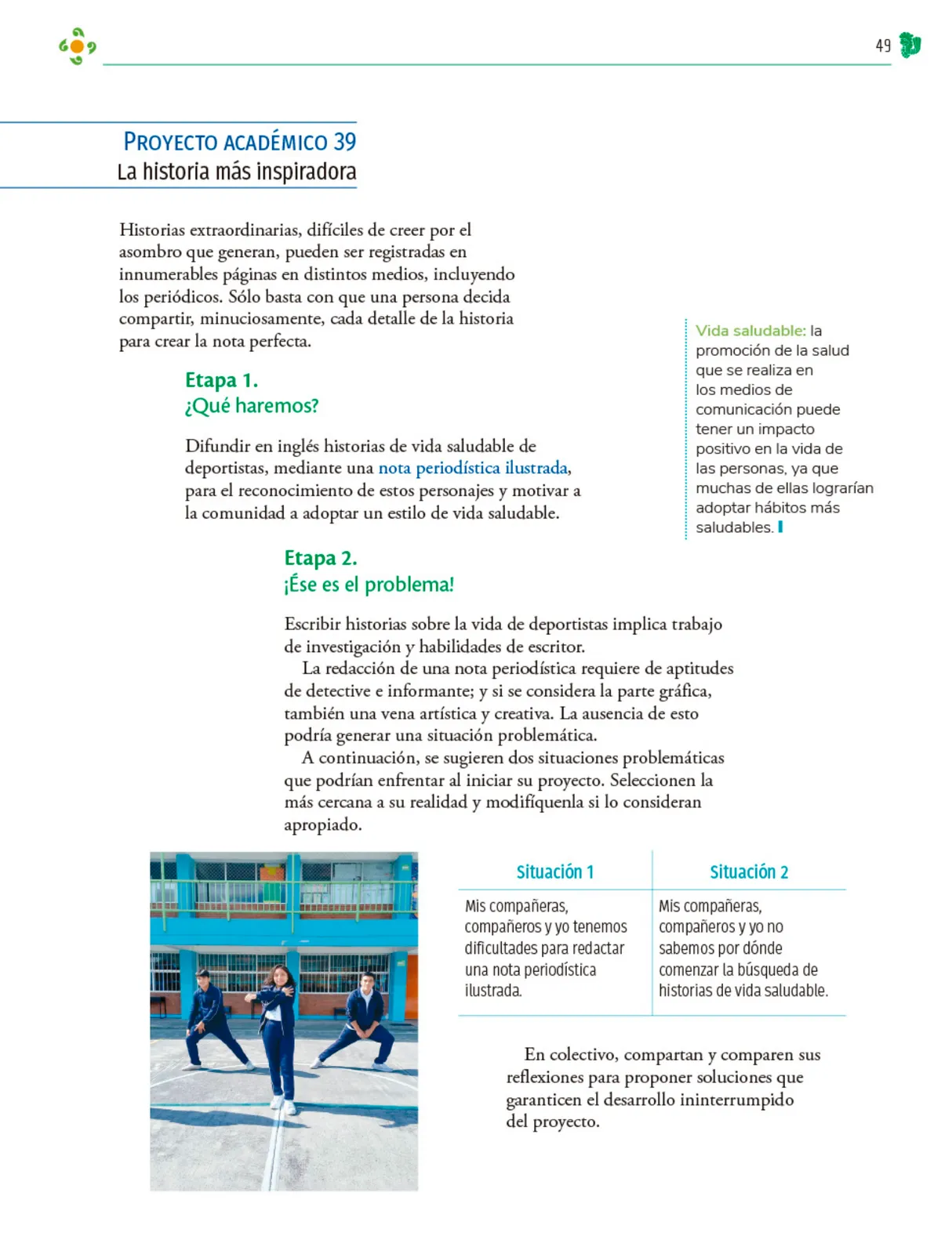 Miniatura página 50 de Colección Nanahuatzin. Nuestro libro de Proyectos.  Tomo III.  Libro de Educación Telesecundaria Grado 3°  Ciclo Escolar 2025 - 2026