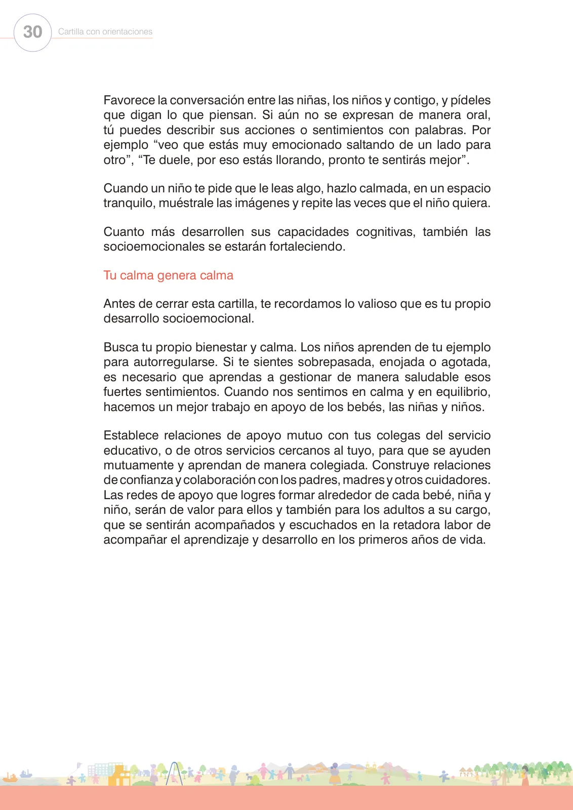Miniatura página 32 de Regulación de emociones. Cartilla con orientaciones para el Ciclo I de Educación Inicial · 2024