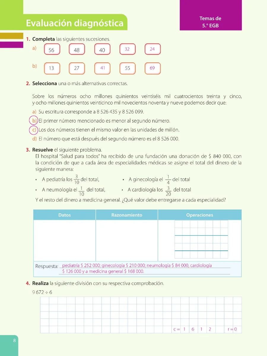 Página 10 de Matematica · 6 EGB · 2025