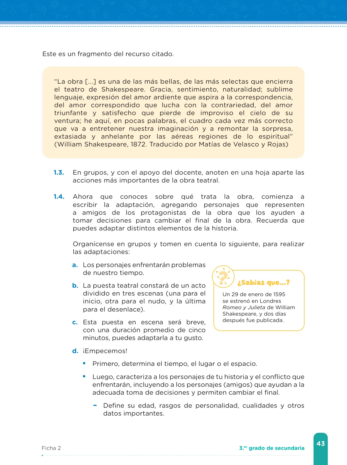 Miniatura página 45 de Fichas de aprendizaje de Comunicación 3 · 2024