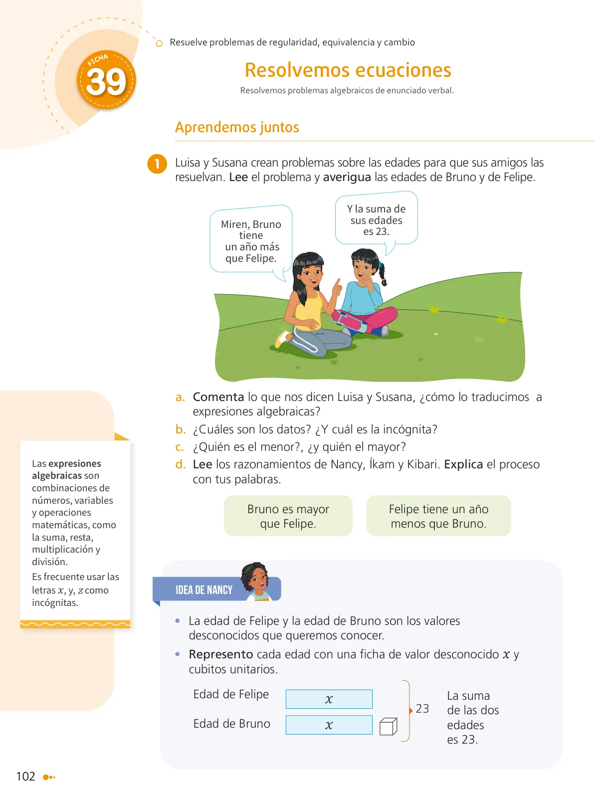 Miniatura página 104 de Texto de Matemática 6. Sexto grado de Primaria · 2024