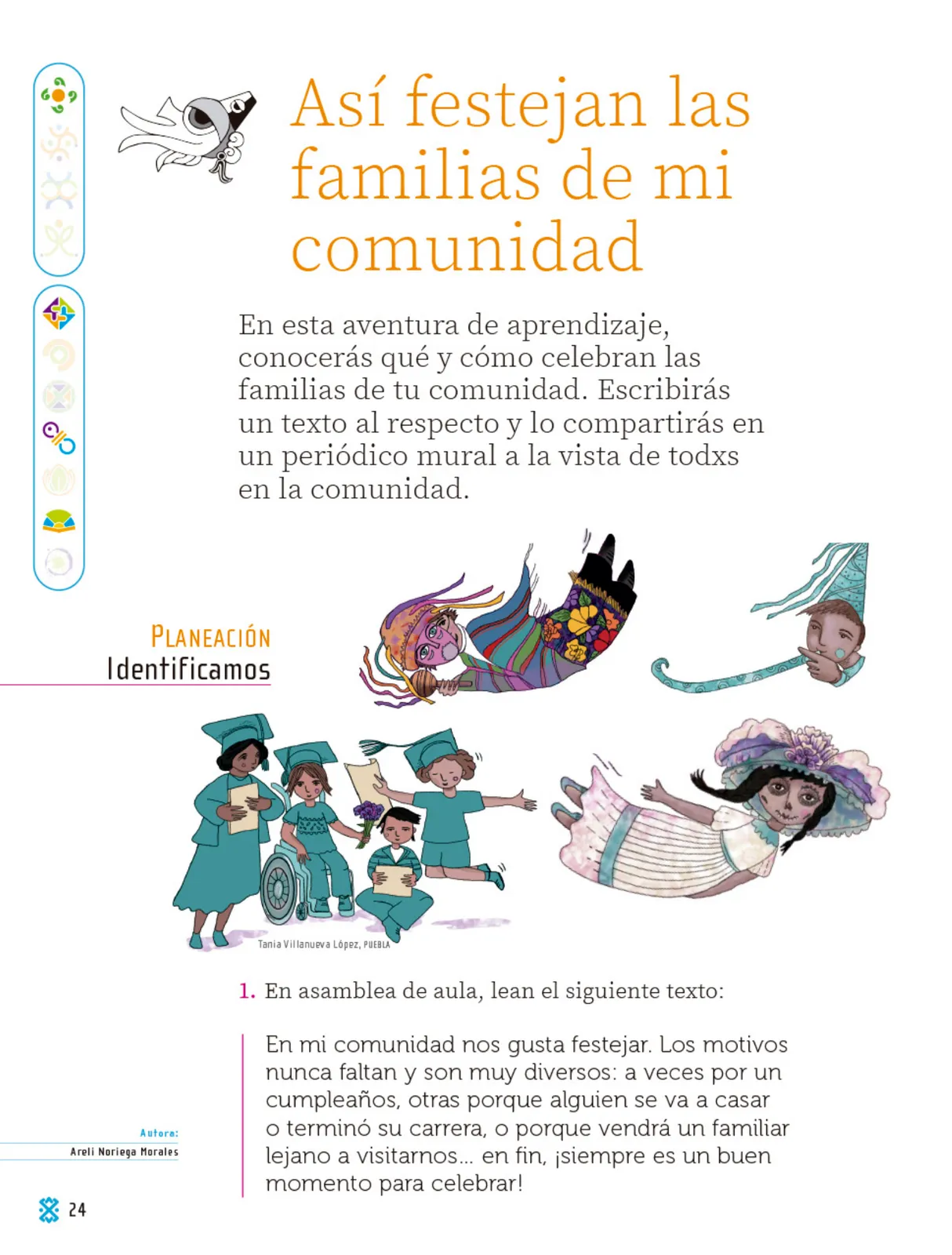 Página 25 de Proyectos Comunitarios. Libro de Educación Primaria Grado 1° Ciclo Escolar 2025 - 2026
