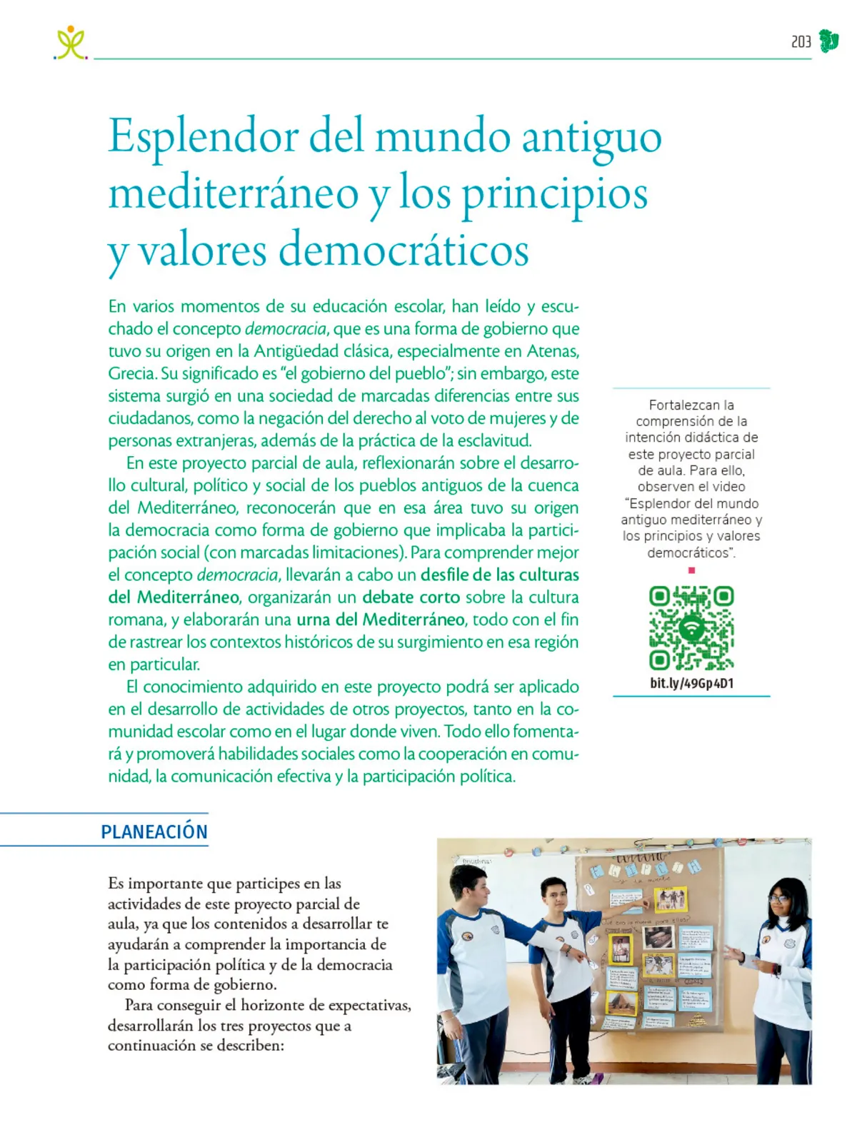 Página 204 de Colección Nanahuatzin. Nuestro libro de Proyectos. Tomo I.   Libro de Educación Telesecundaria Grado 3°  Ciclo Escolar 2025 - 2026