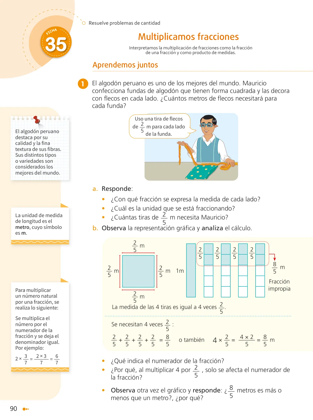 Página 92 de Texto de Matemática 5. Quinto grado de Primaria · 2024