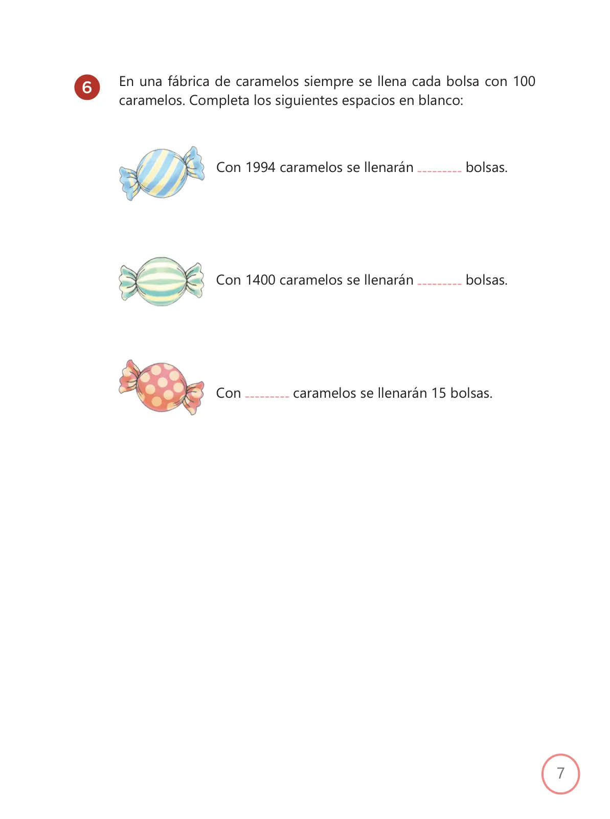 Miniatura página 7 de Kit de evaluación Salida 1 Demostrando lo que aprendimos : Matemática, tercer trimestre, ﻿Cuarto grado - Primaria · 2019