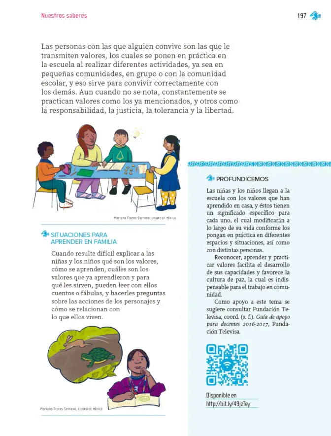 Página 198 de Nuestros saberes: Libro para alumnos, maestros y familia. Libro de Educación Primaria Grado 1° Ciclo Escolar 2025 - 2026