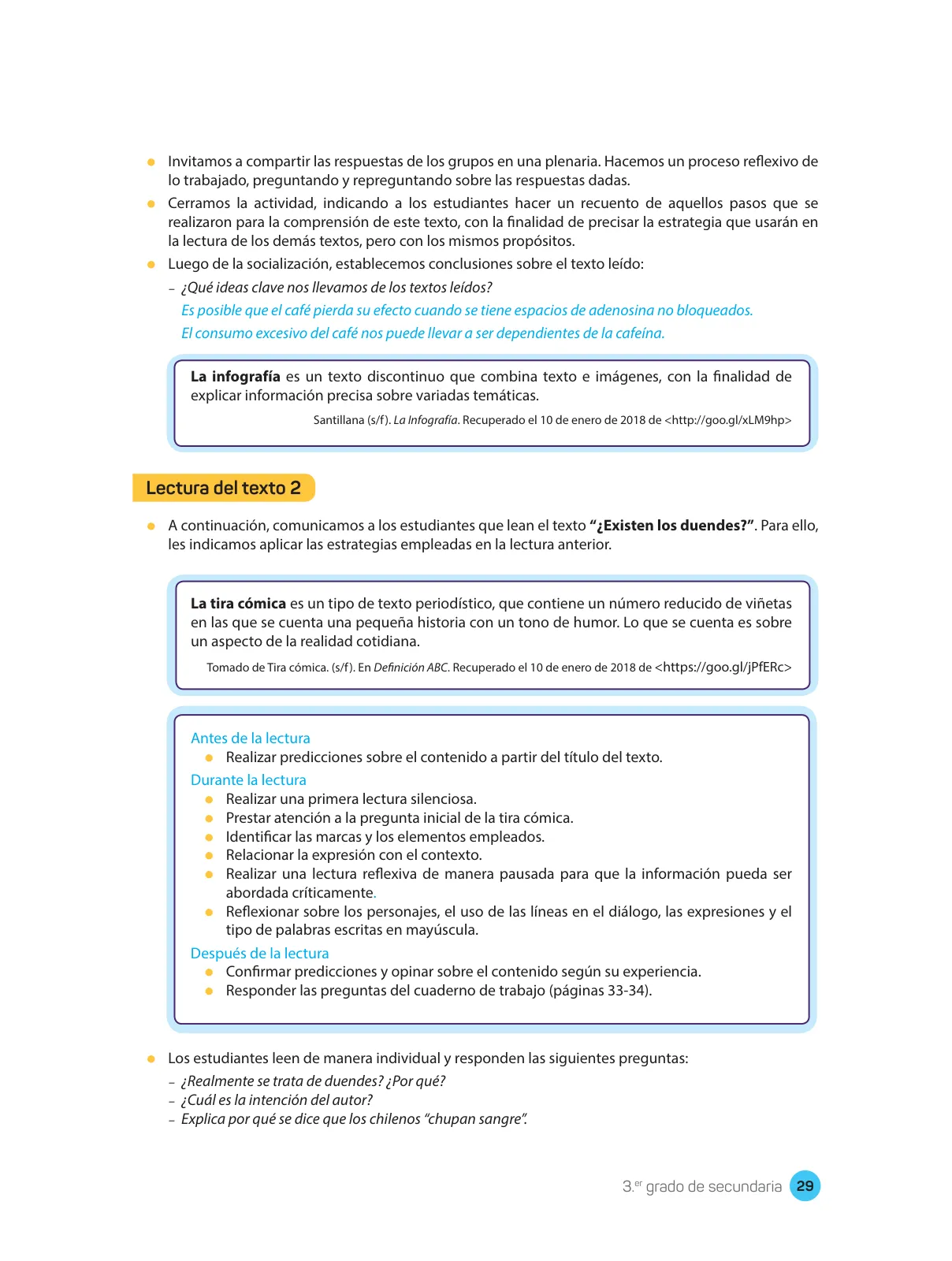 Miniatura página 31 de Comprensión lectora : manual para el docente de tercer grado de Secundaria 2018 · 2018