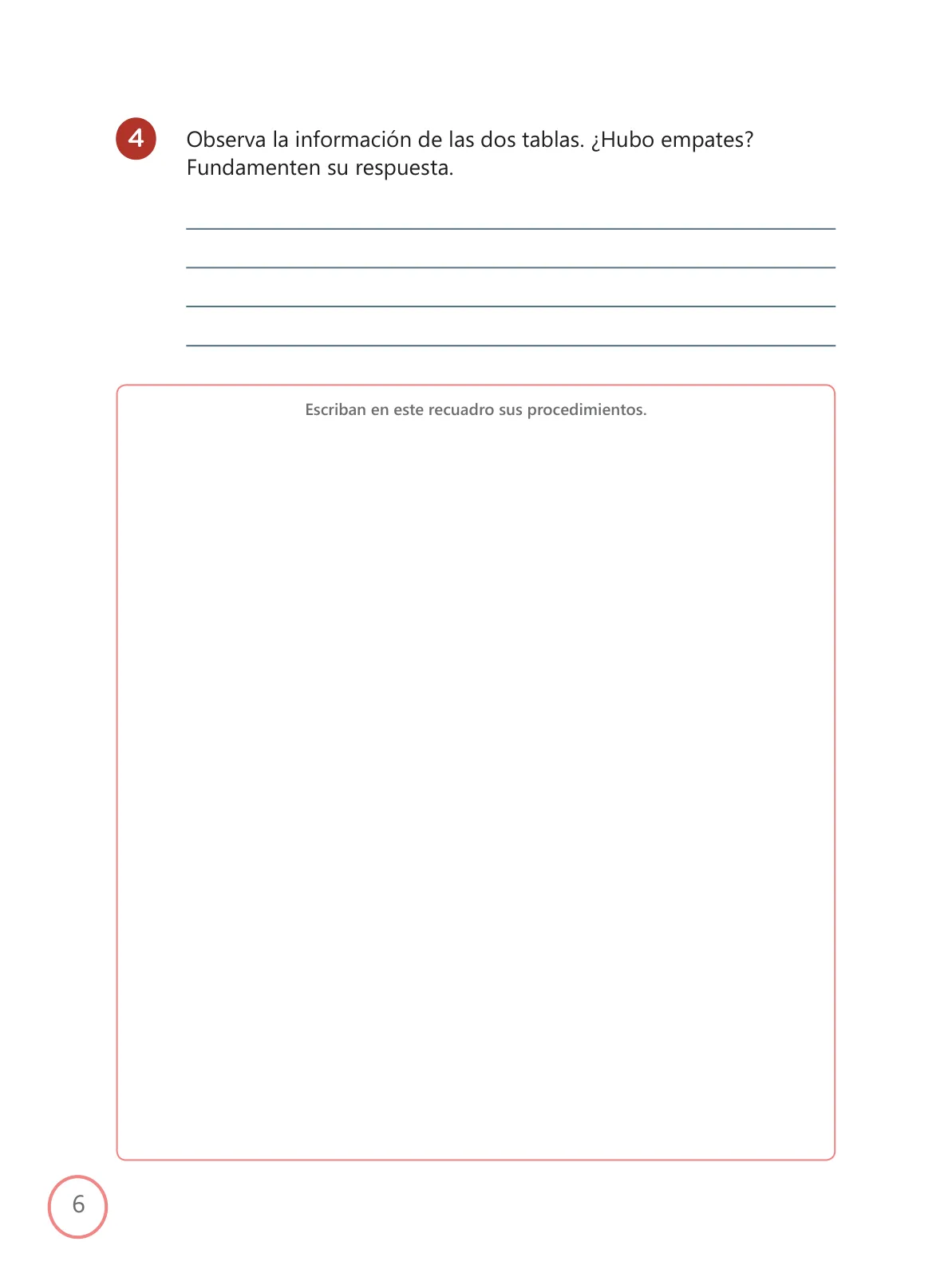 Página 6 de Kit de evaluación Proceso 3 Demostrando lo que aprendimos : Matemática, segundo trimestre, Cuarto grado - Primaria · 2019