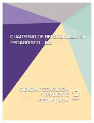 Portada de Ciencia, Tecnología y Ambiente 2 : cuaderno de reforzamiento pedagógico - JEC · 2016