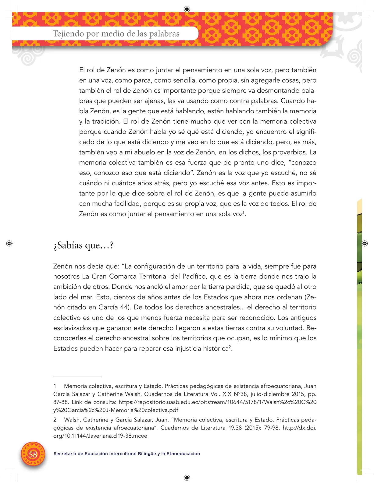 Miniatura página 60 de Etnoeducacion · 6 EGB · 2024