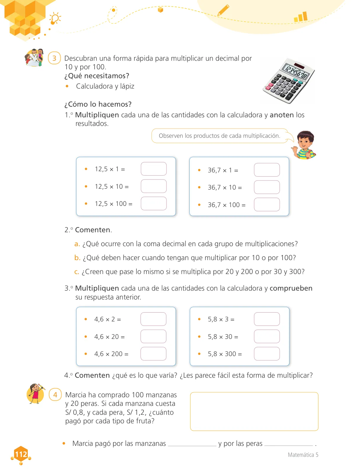 Miniatura página 113 de Matemática 5 : cuaderno de trabajo para quinto grado de Educación Primaria 2018 · 2018