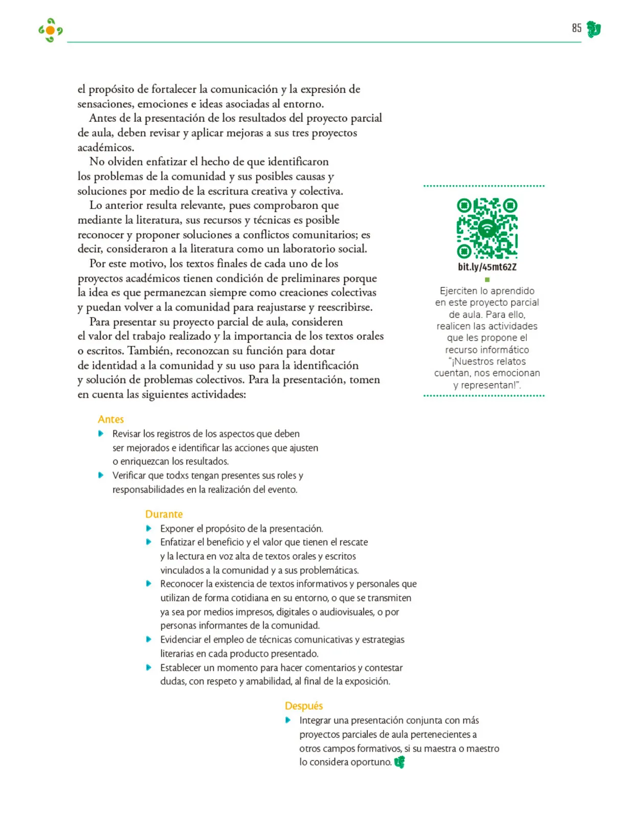 Página 86 de Colección Sk´asolil. Nuestro libro de Proyectos. Tomo II. Libro de Educación Telesecundaria Grado 2° Ciclo Escolar 2025 - 2026