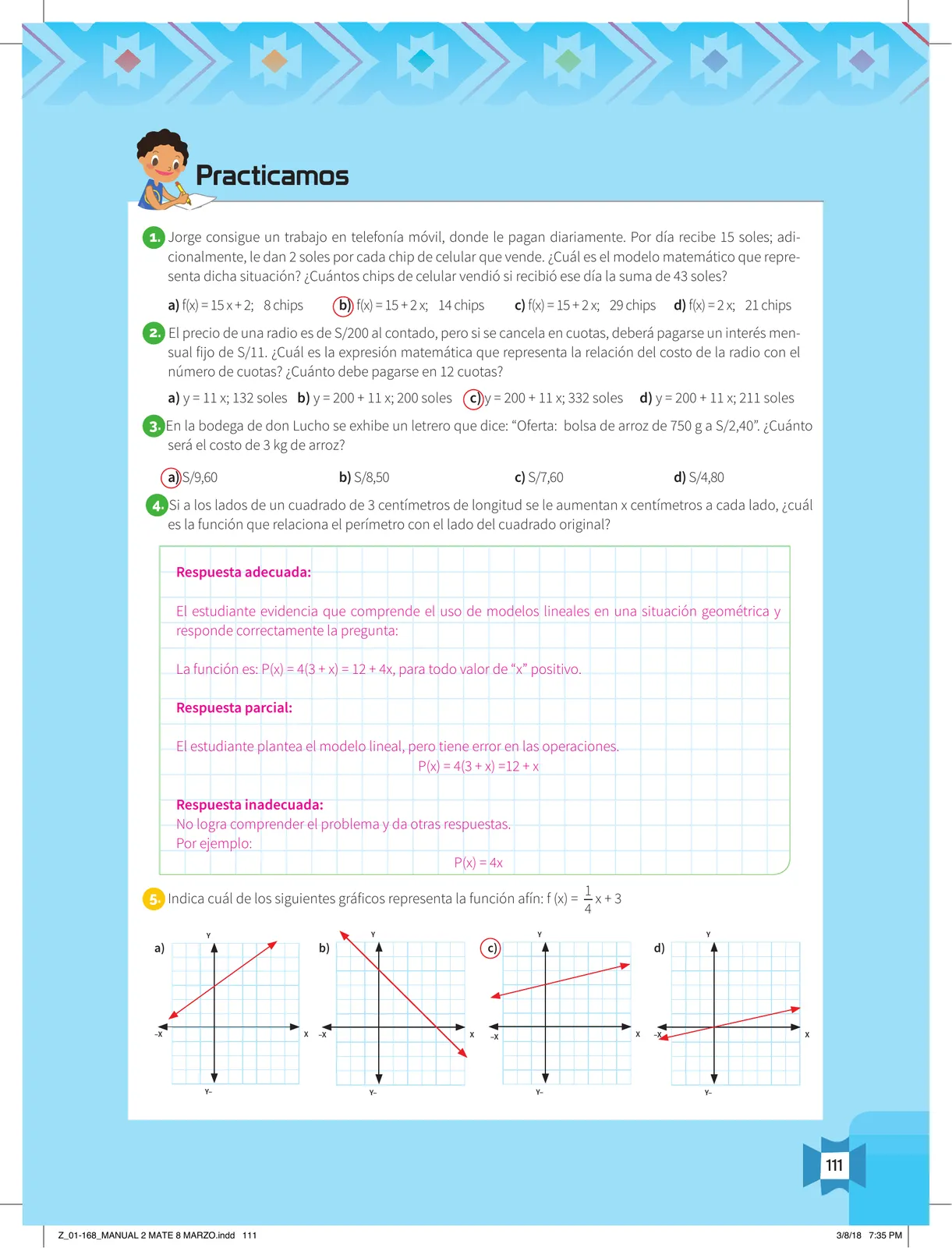 Página 113 de Resolvamos problemas 2 : manual para el docente 2018 · 2018