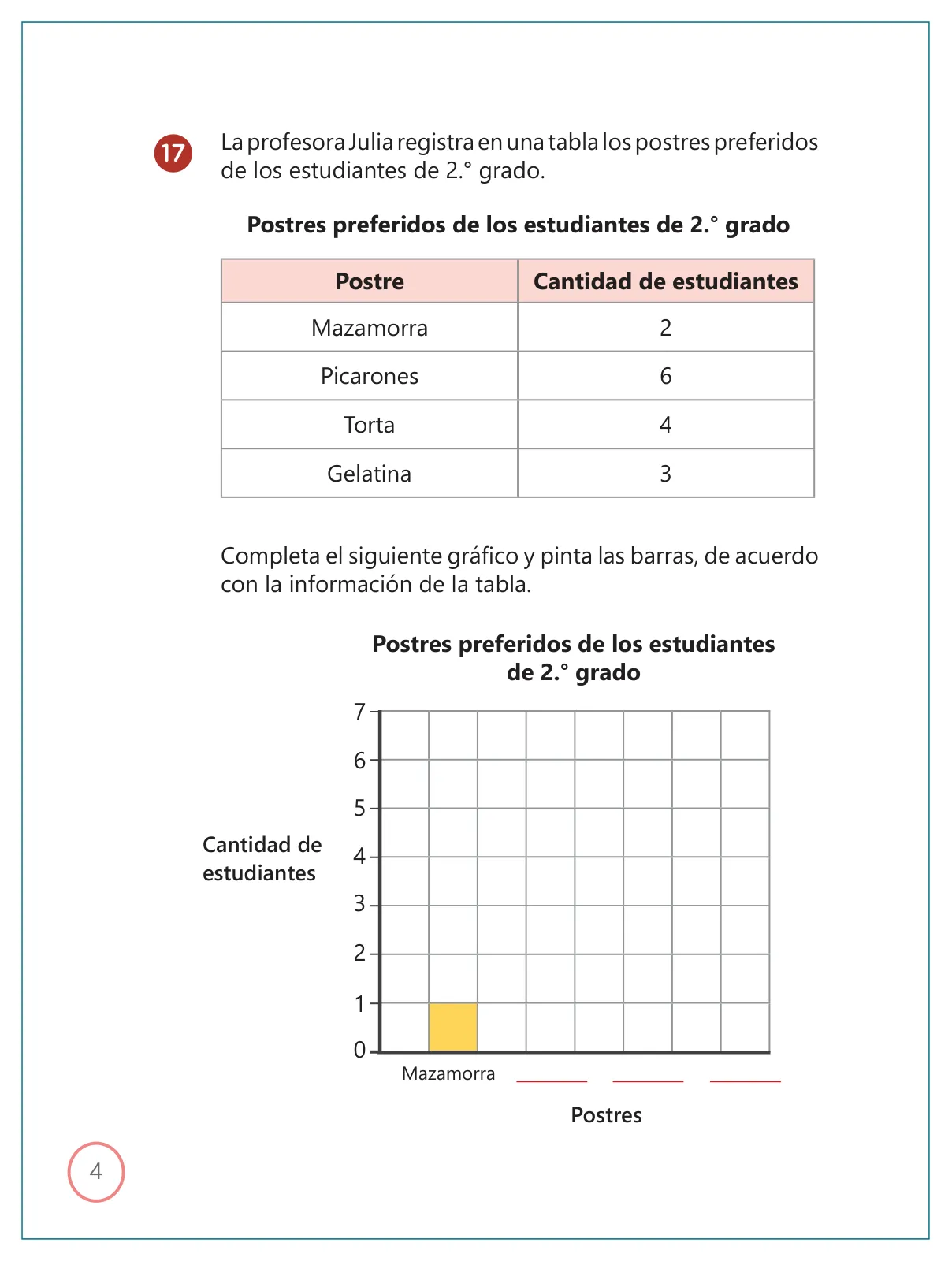 Página 4 de Kit de evaluación Salida 2 Demostrando lo que aprendimos : Matemática, tercer trimestre, ﻿Segundo grado - Primaria · 2019