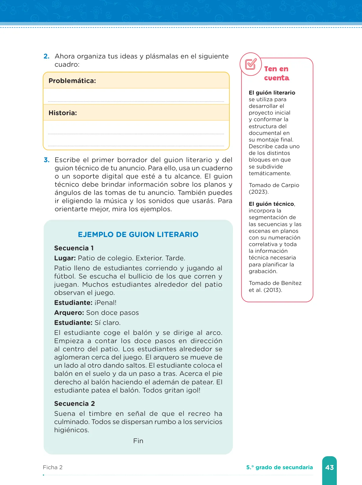 Miniatura página 45 de Fichas de aprendizaje de Comunicación 5 · 2024