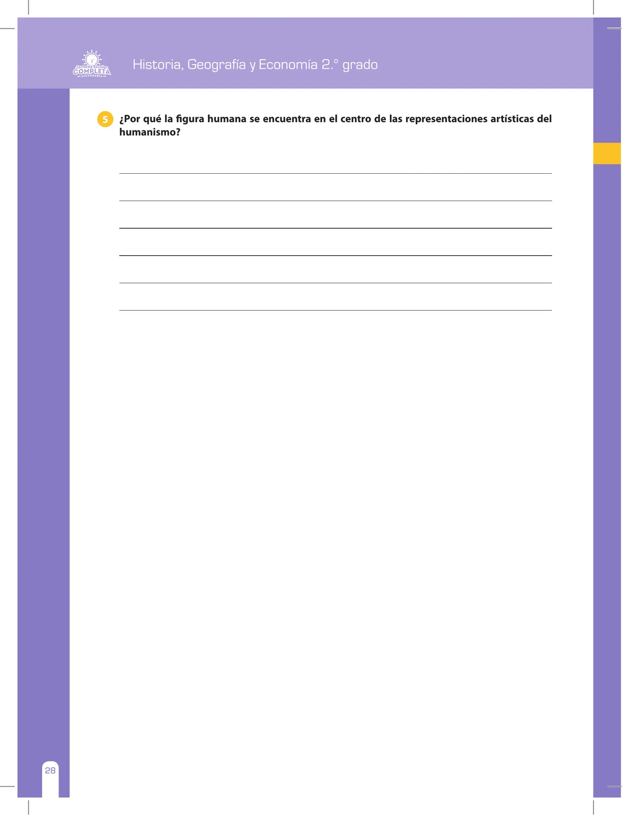 Miniatura página 28 de Historia, Geografía y Economía 2 : cuaderno de reforzamiento pedagógico - JEC ﻿ · 2016