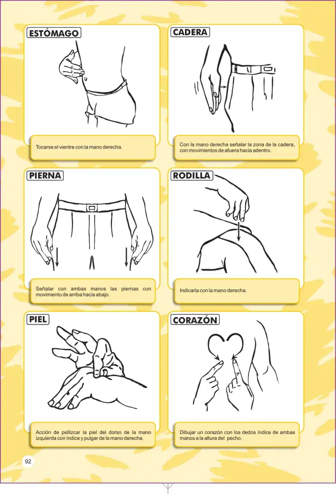 Página 92 de Lengua de señas peruana : guía para el aprendizaje de la lengua de señas peruana, vocabulario básico · 2015