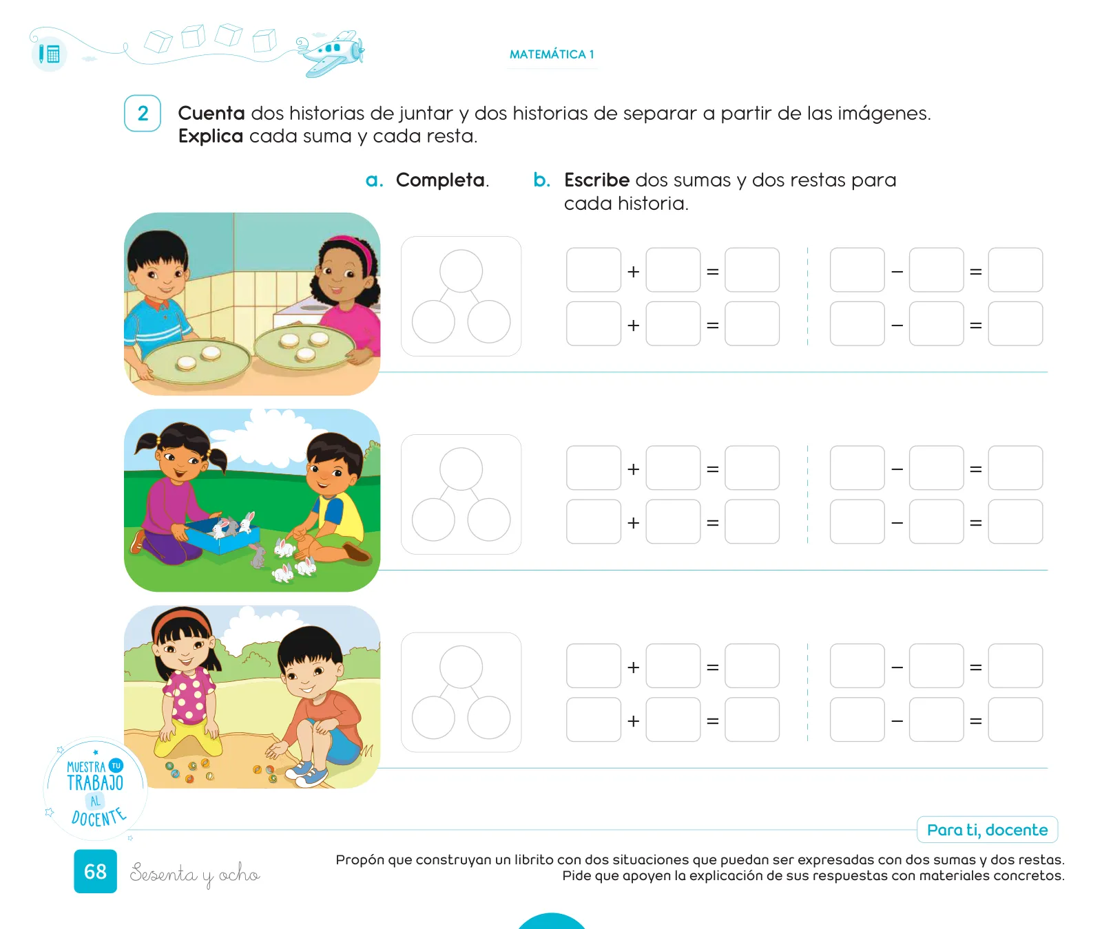Miniatura página 70 de Cuadernillo de Matemática 1. Primer grado de Primaria · 2024