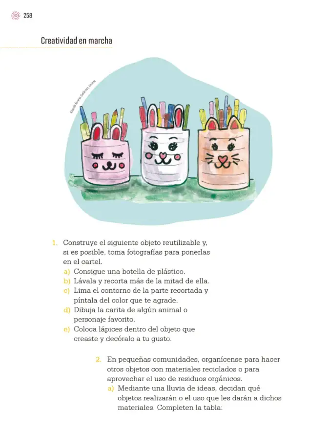 Página 261 de Proyectos de Aula. Libro de Educación Primaria Grado 3° Ciclo Escolar 2025 - 2026
