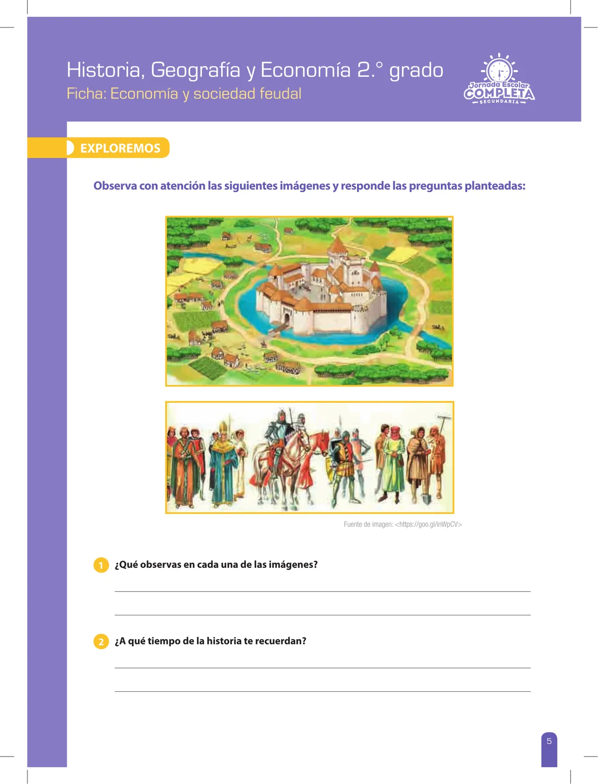 Página 5 de Historia, Geografía y Economía 2 : cuaderno de reforzamiento pedagógico - JEC ﻿ · 2016