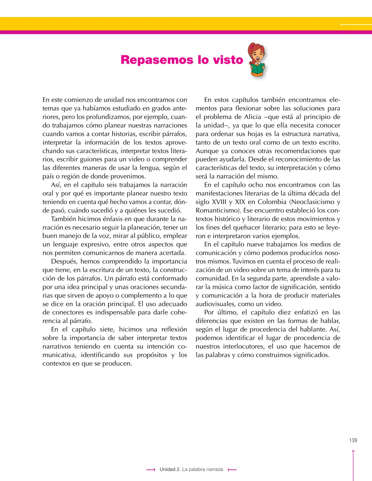 Página 139 de Lenguaje 8° · Secundaria Activa