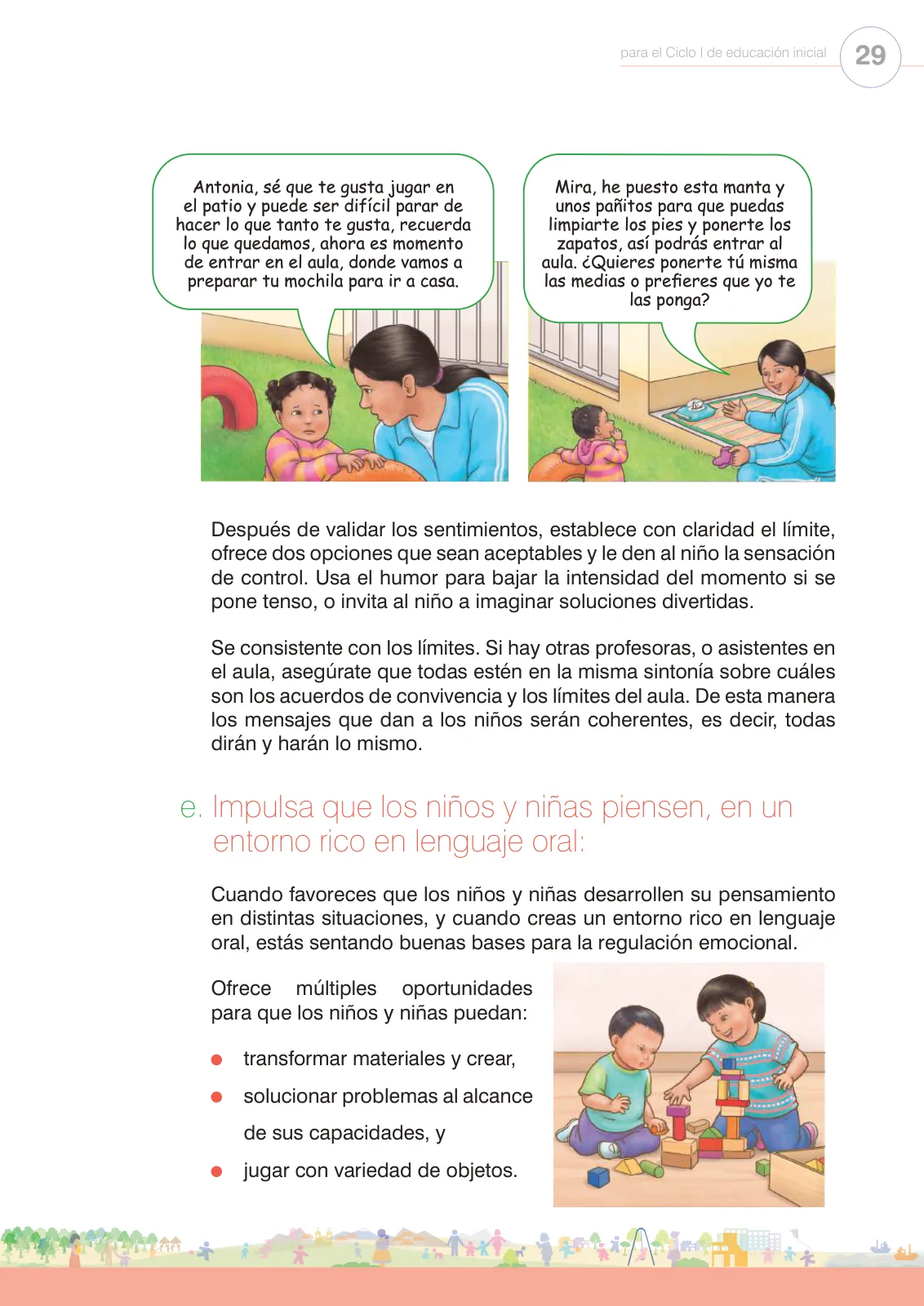 Página 31 de Regulación de emociones. Cartilla con orientaciones para el Ciclo I de Educación Inicial · 2024