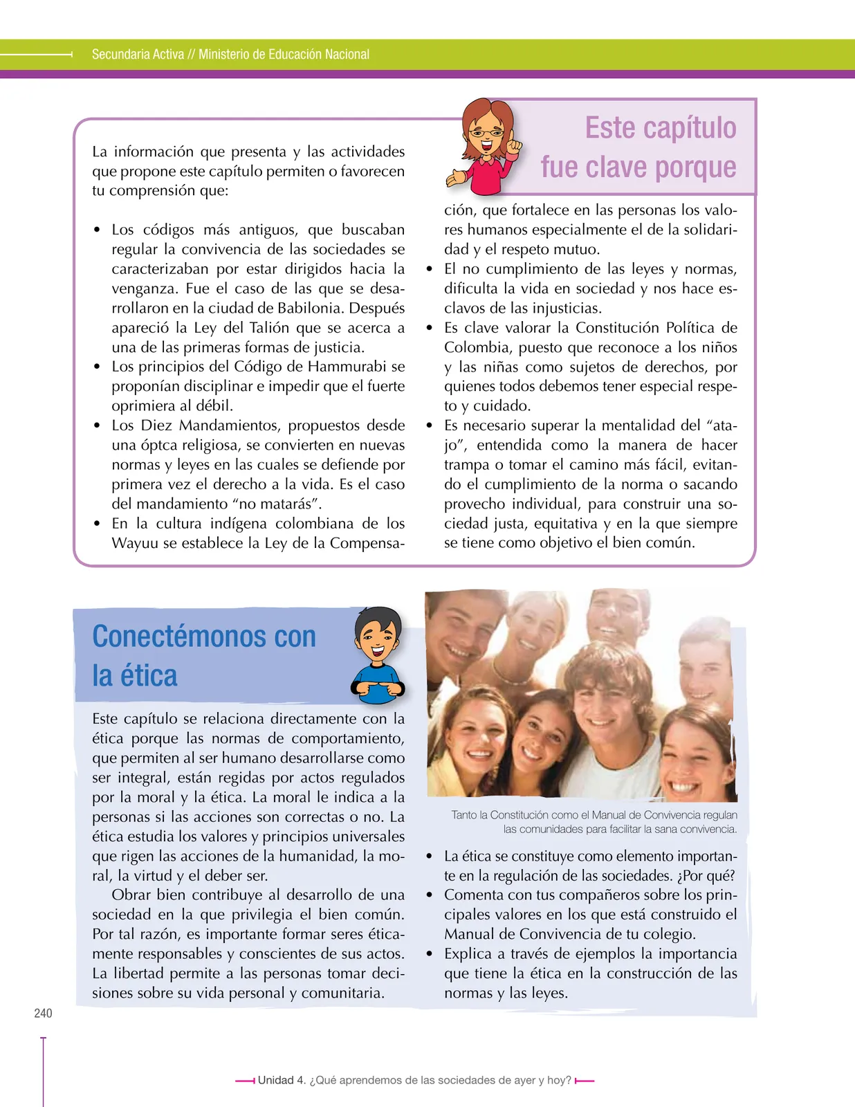 Página 240 de Ciencias Sociales 6° · Secundaria Activa
