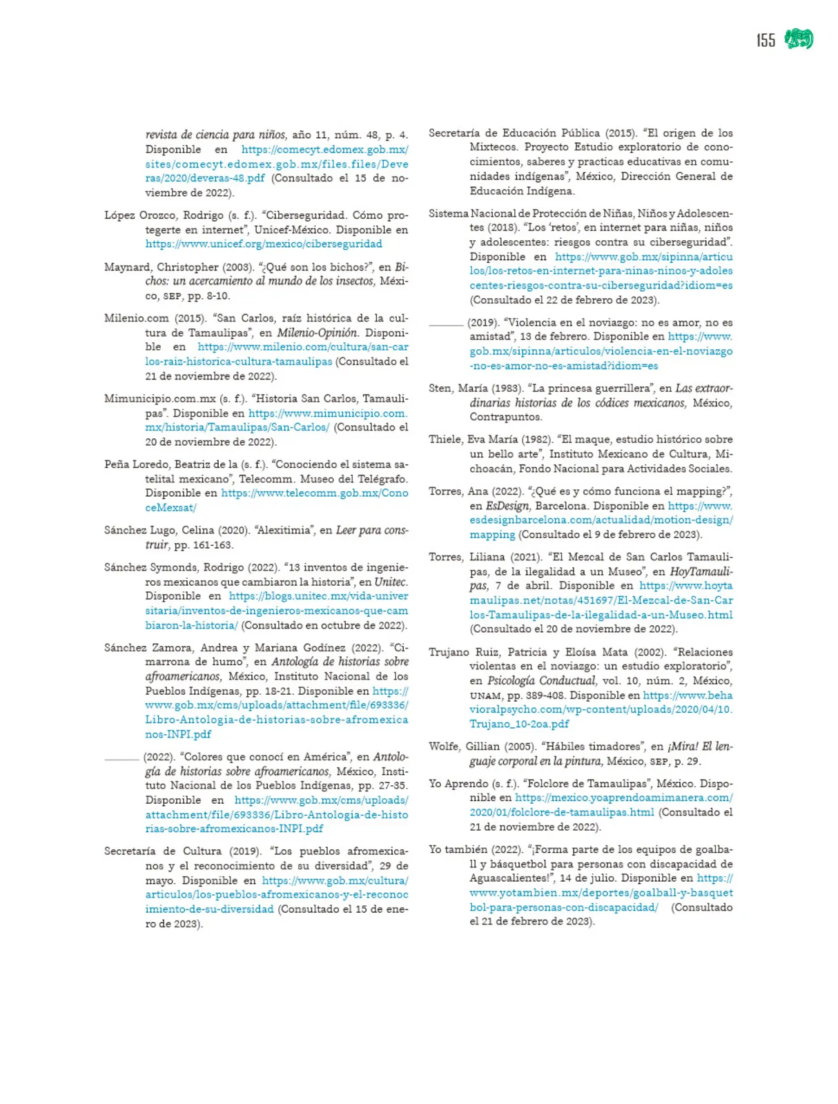 Miniatura página 156 de Colección Sk´asolil. Múltiples lenguajes.   Libro de Educación Telesecundaria Grado 2°  Ciclo Escolar 2025 - 2026