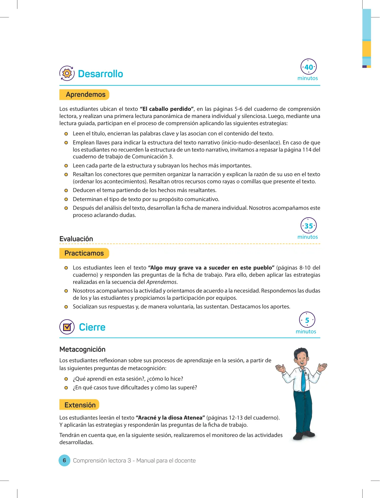 Página 8 de Comprensión lectora 3 : manual para el docente de tercer grado de Secundaria · 2017