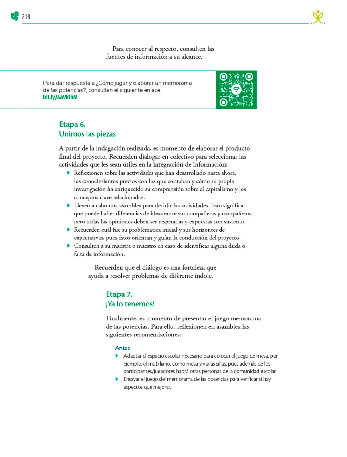 Página 219 de Colección Nanahuatzin. Nuestro libro de Proyectos.  Tomo II.  Libro de Educación Telesecundaria Grado 3°  Ciclo Escolar 2025 - 2026