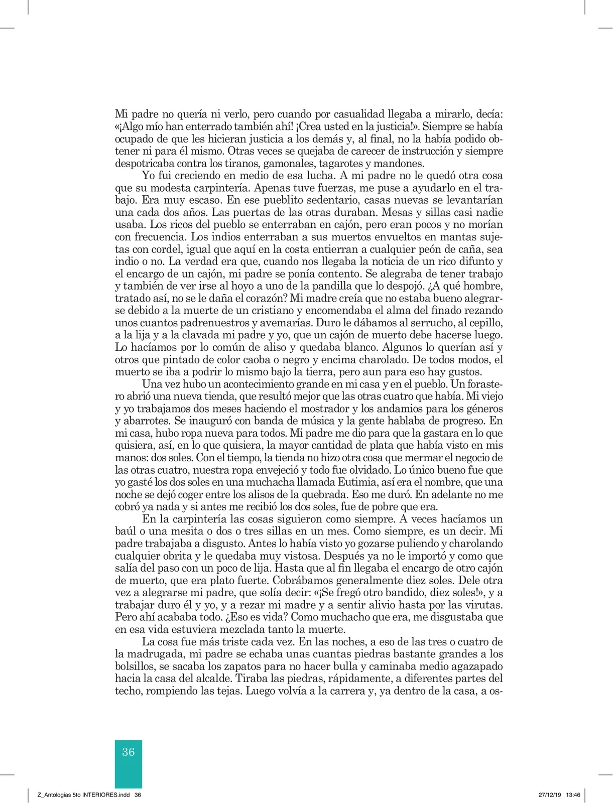 Página 38 de Antología literaria 5 · 2019