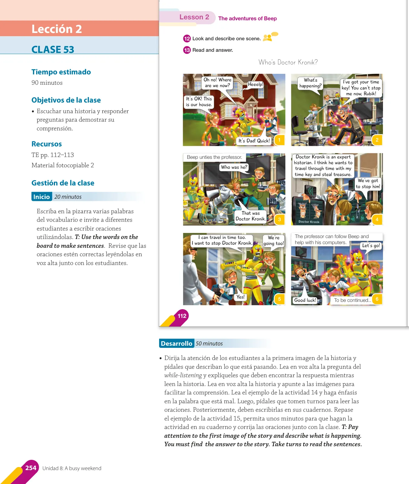 Página 118 de Inglés – Quinto Básico | Texto del Estudiante MINEDUC – Descargar PDF · 2024