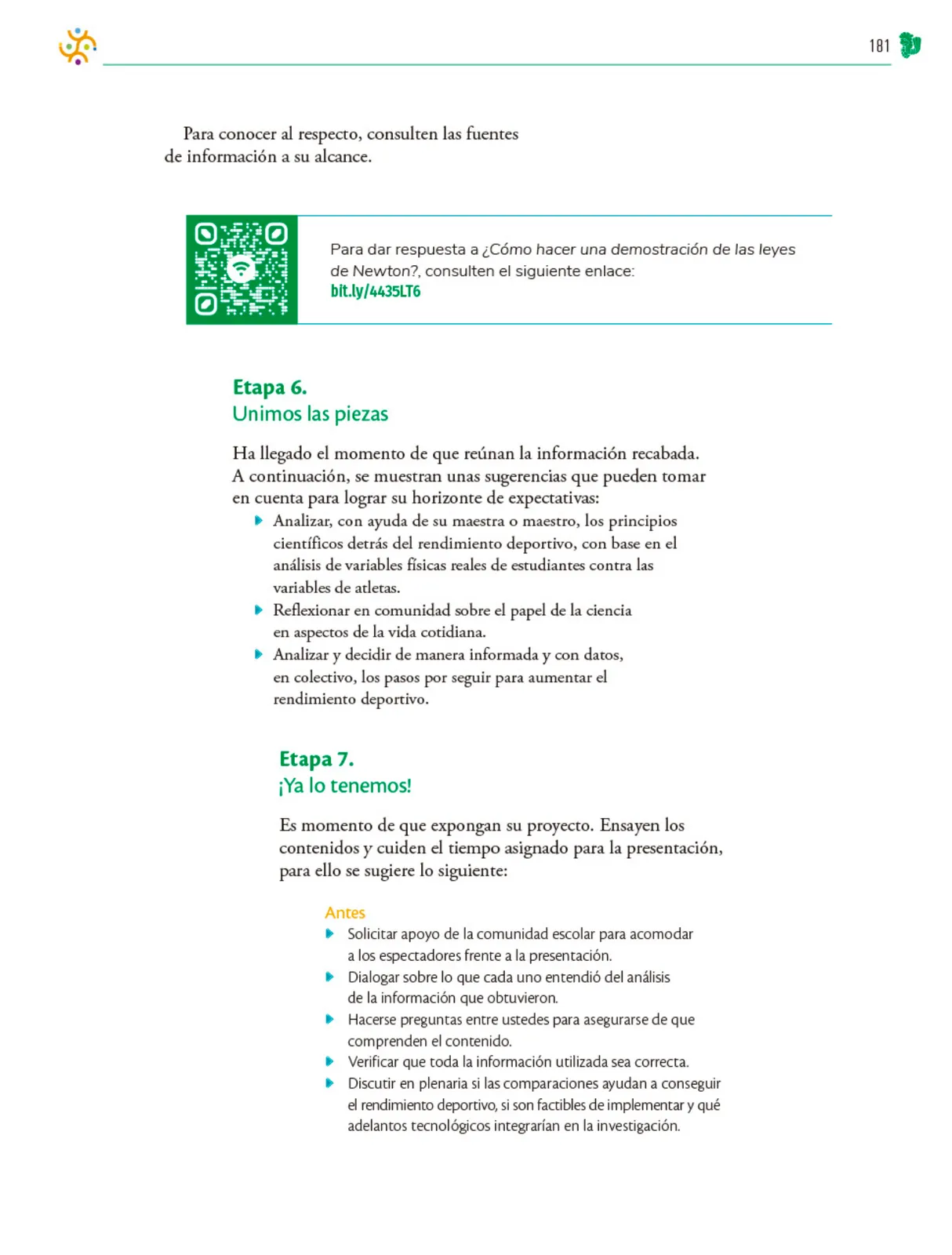 Miniatura página 182 de Colección Sk´asolil. Nuestro libro de Proyectos. Tomo I.    Libro de Educación Telesecundaria Grado 2°  Ciclo Escolar 2025 - 2026
