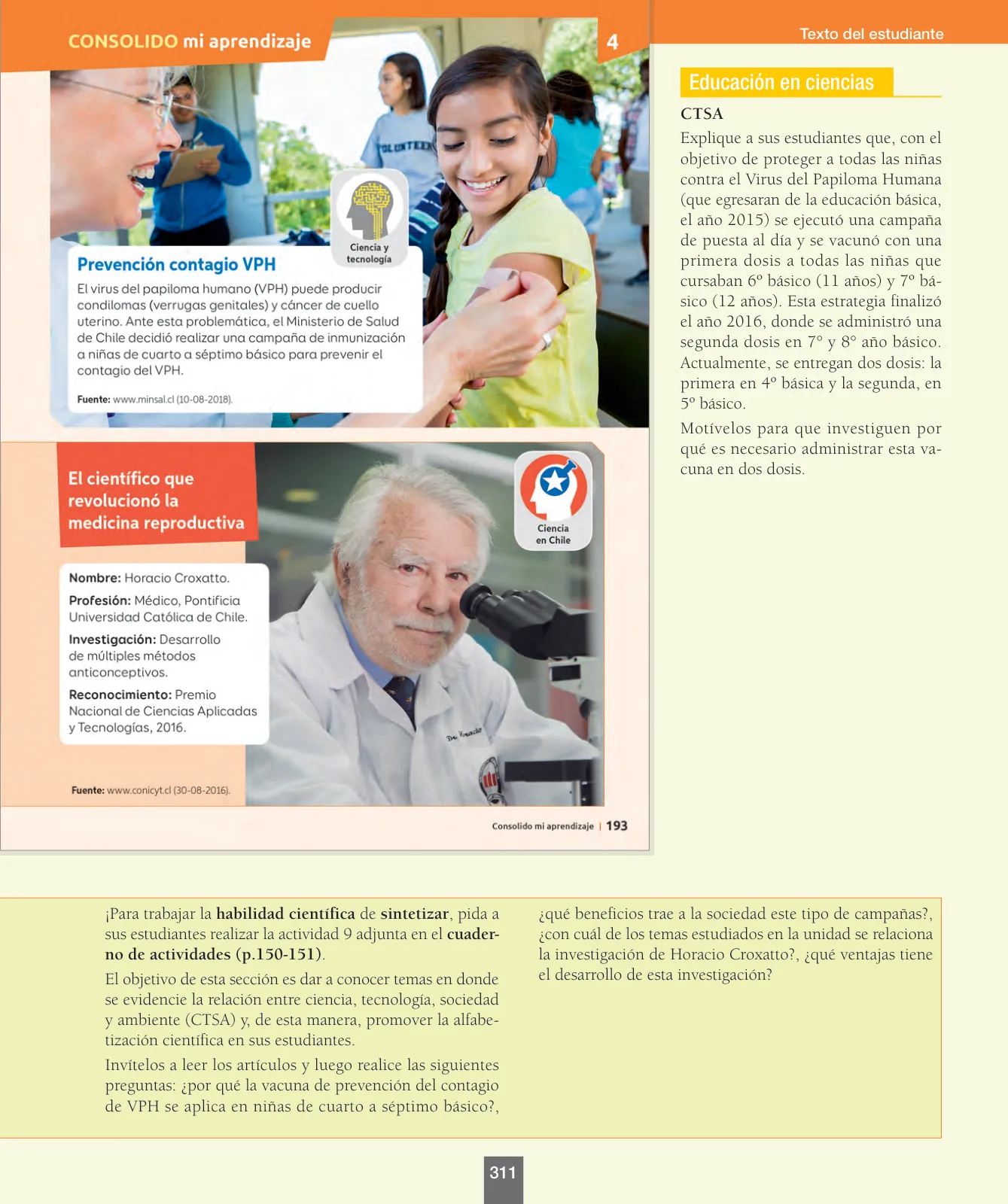 Página 136 de Ciencias Naturales – Séptimo Básico | Texto del Estudiante MINEDUC – Descargar PDF · 2024