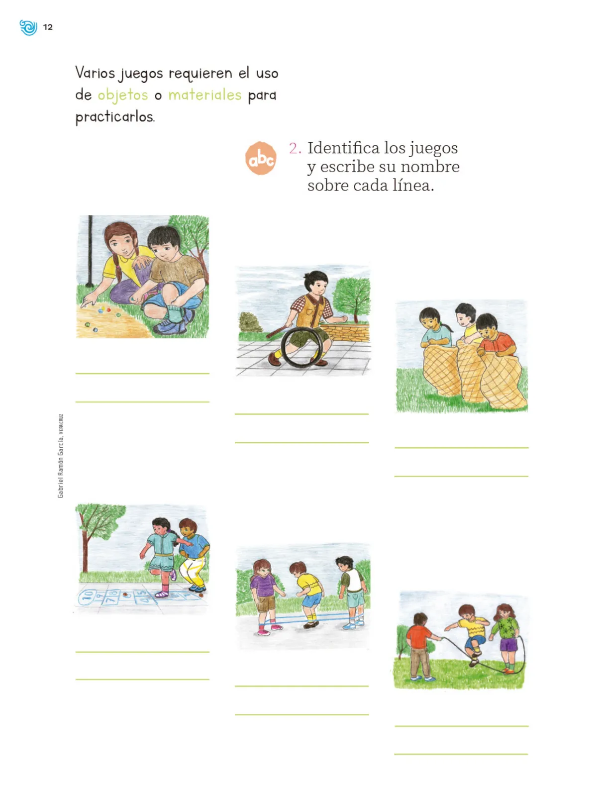 Página 13 de Múltiples lenguajes. Trazos y palabras. Libro de Educación Primaria Grado 1° Ciclo Escolar 2025 - 2026