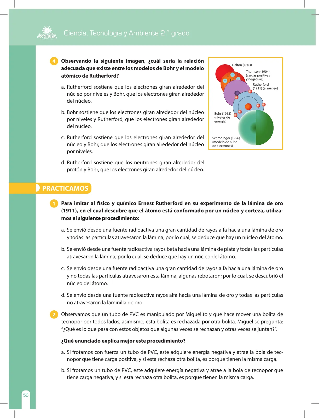 Miniatura página 56 de Ciencia, Tecnología y Ambiente 2 : cuaderno de reforzamiento pedagógico - JEC · 2016