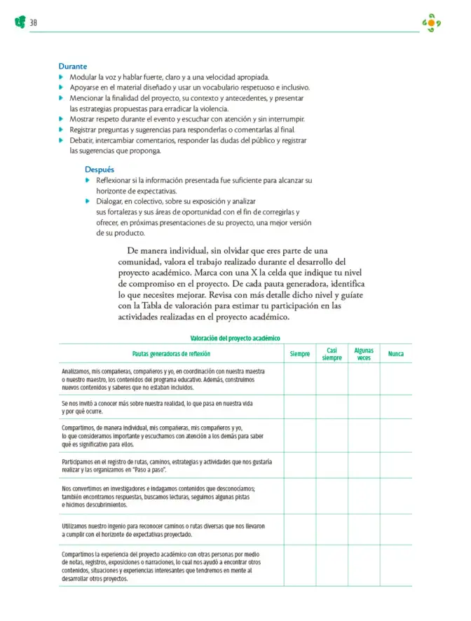 Página 39 de Colección Nanahuatzin. Nuestro libro de Proyectos. Tomo III. Libro de Educación Telesecundaria Grado 3° Ciclo Escolar 2025 - 2026
