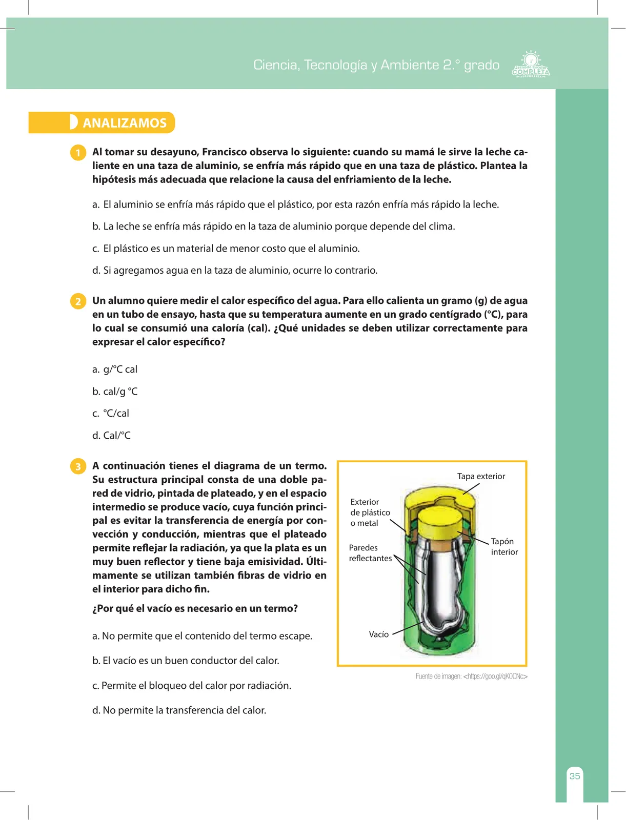 Página 35 de Ciencia, Tecnología y Ambiente 2 : cuaderno de reforzamiento pedagógico - JEC · 2016