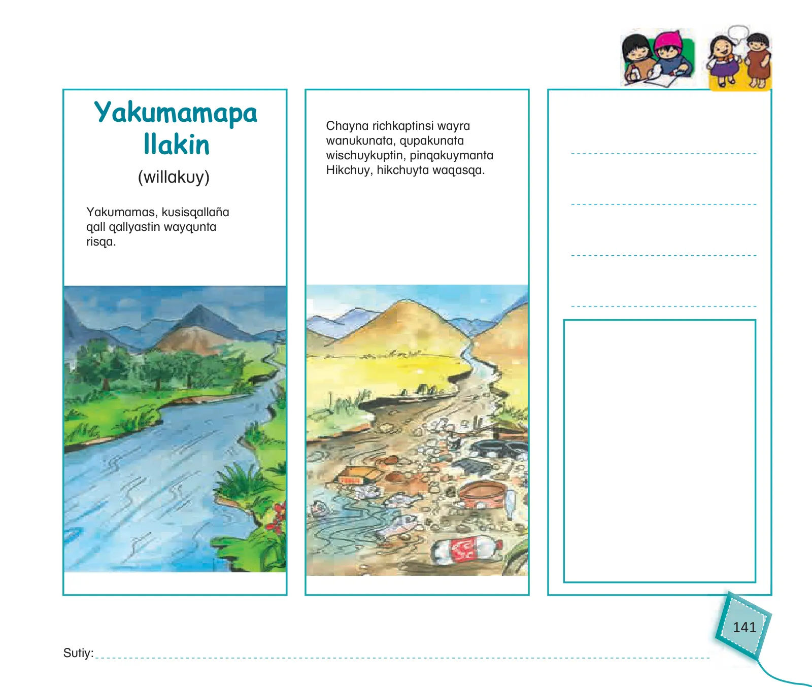 Miniatura página 143 de Kuska yachasunchik : cuaderno de trabajo y folder - inicial 5 años Quechua chanka · 2020