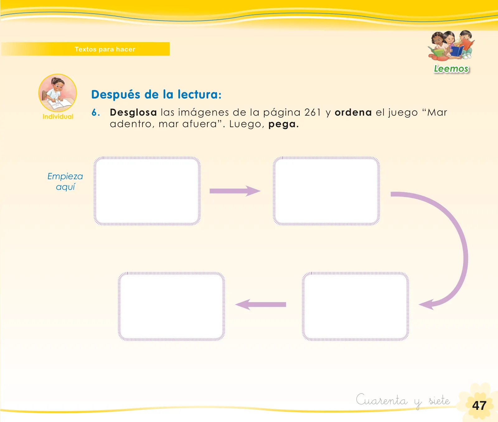 Miniatura página 49 de Comunicación 1 : cuaderno de trabajo para primer grado de Educación Primaria 2019 · 2019