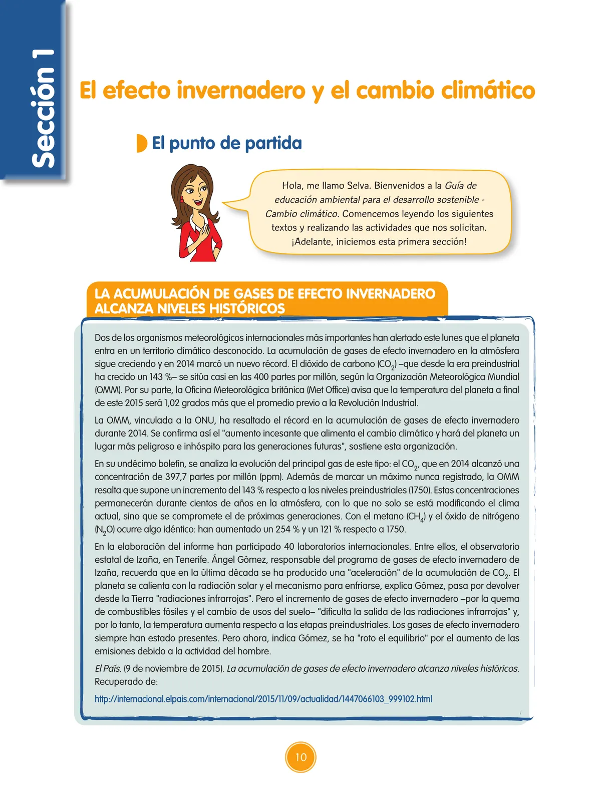 Miniatura página 11 de Guía de educación ambiental para el desarrollo sostenible : cambio climático · 2016