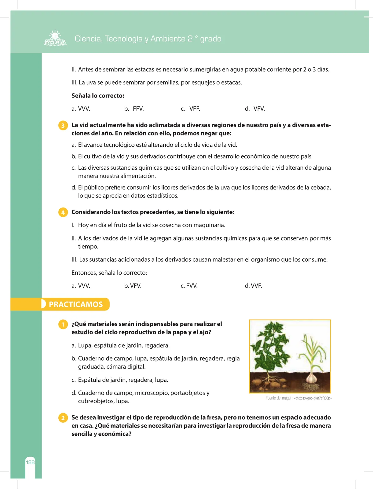 Página 188 de Ciencia, Tecnología y Ambiente 2 : cuaderno de reforzamiento pedagógico - JEC · 2016