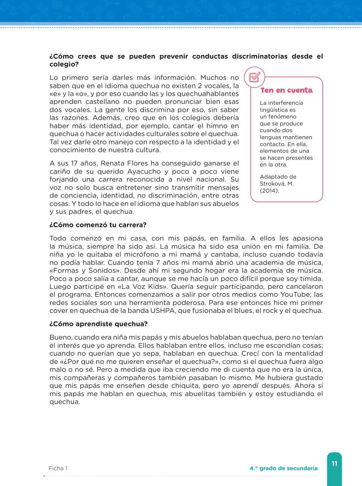 Miniatura página 13 de Fichas de aprendizaje de Comunicación 4 · 2024