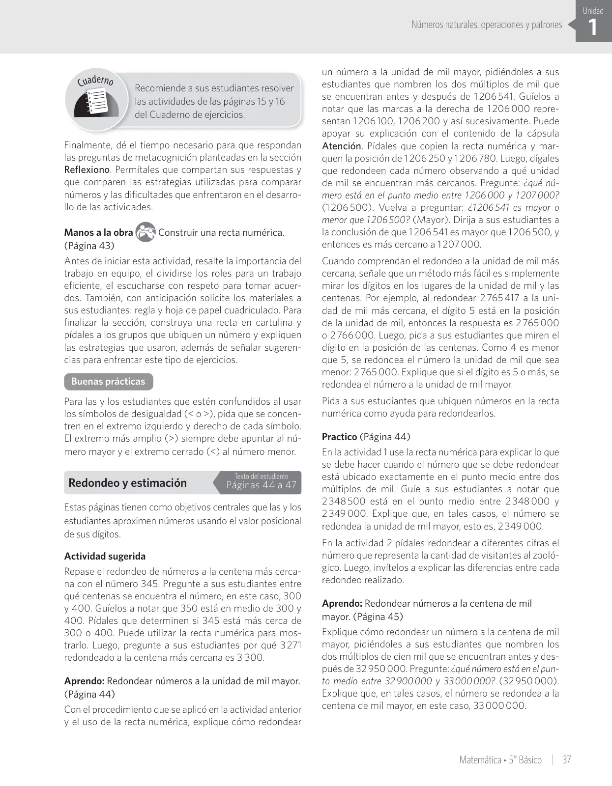 Página 43 de Matemática – Quinto Básico | Texto del Estudiante MINEDUC – Descargar PDF · 2024