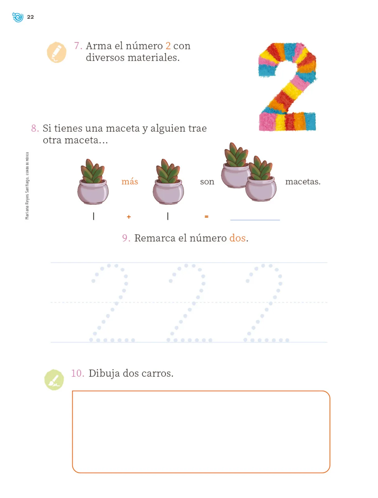 Página 23 de Múltiples lenguajes. Trazos y números. Libro de Educación Primaria Grado 1° Ciclo Escolar 2025 - 2026
