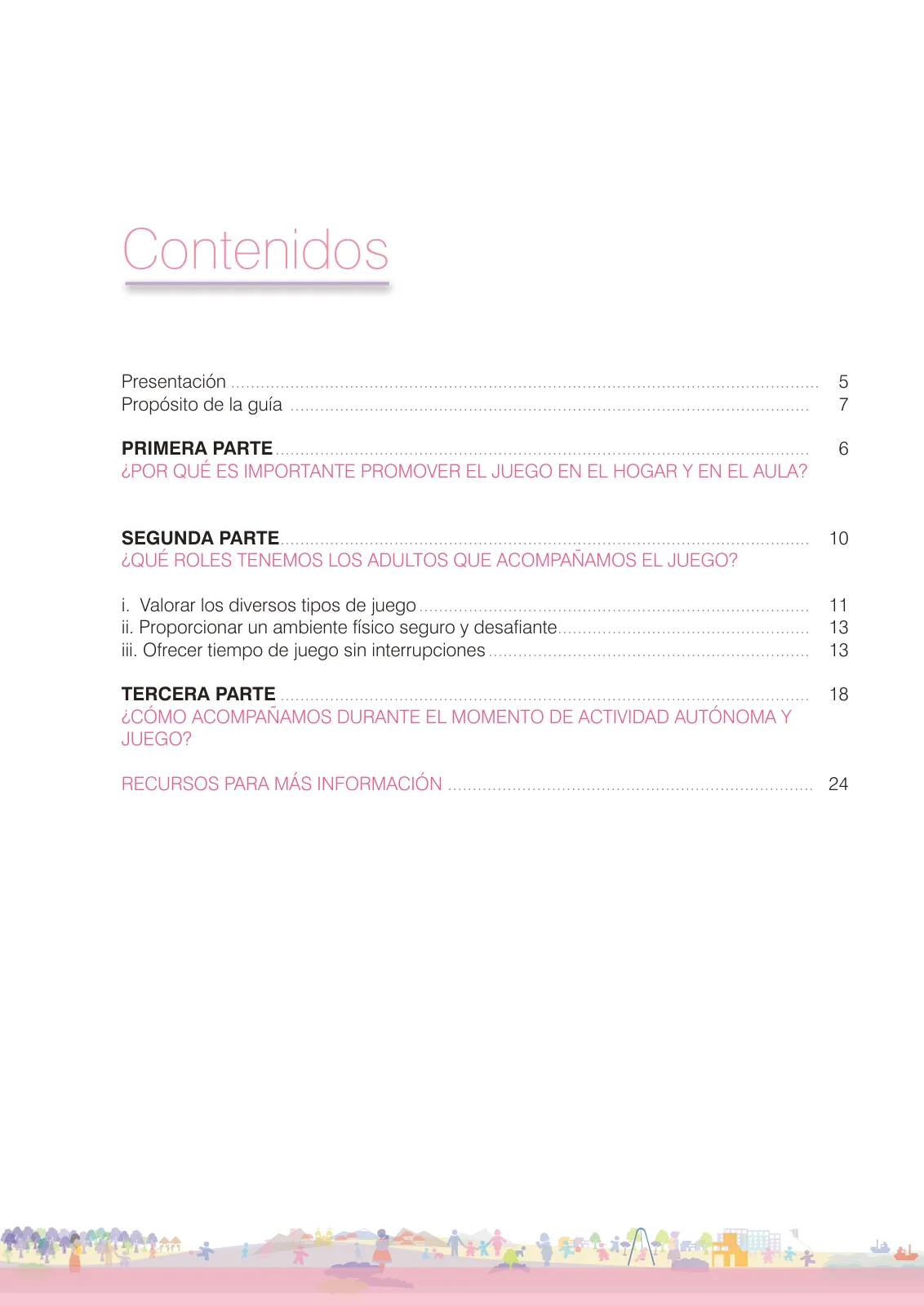 Página 5 de Juego e interacción en el hogar y en el aula. Cartilla con orientaciones para el Ciclo I de Educación Inicial · 2024