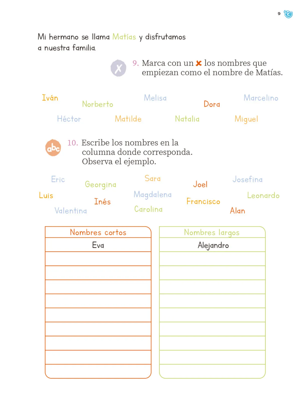 Miniatura página 10 de Múltiples lenguajes. Trazos y palabras.   Libro de Educación Primaria Grado 1°  Ciclo Escolar 2025 - 2026